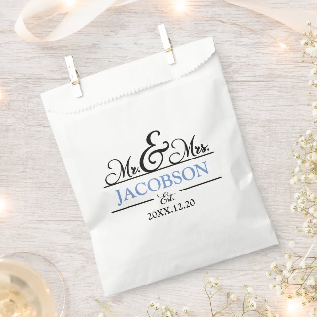 Mr. und Mrs. Wedding Geschenktütchen (Ausgeschnitten)