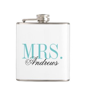 Mr. und Mrs. Wedding Monogram Flachmann
