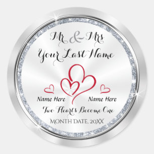 Mr. und Mrs. Wedding Stickers Personalisiert
