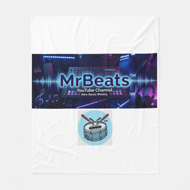 MrBeats Original Musik Uploads Decke! Fleecedecke (Vorderseite)