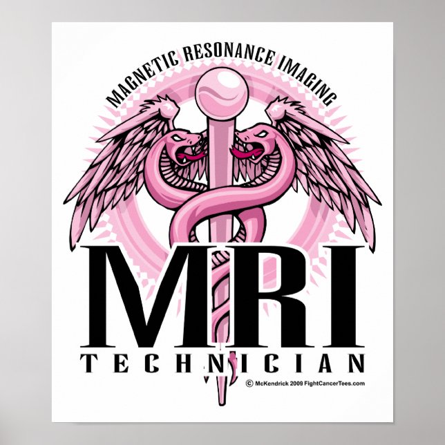 MRI Pink Caduceus Poster (Vorne)
