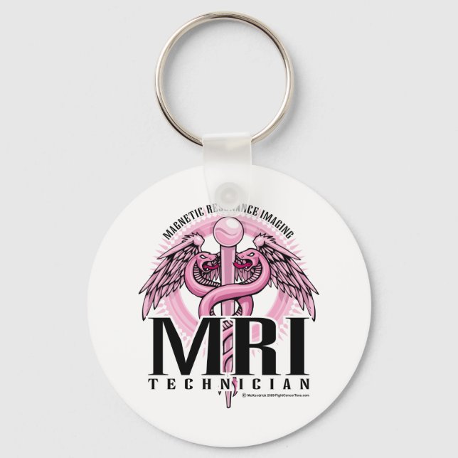 MRI Pink Caduceus Schlüsselanhänger (Vorderseite)