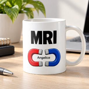 MRI Rot Blau Magnet Lustig Personalisiert Kaffeetasse