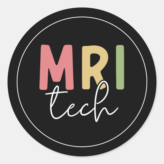 MRI Tech | Geschenke von MRT-Technologen Runder Aufkleber (Vorderseite)