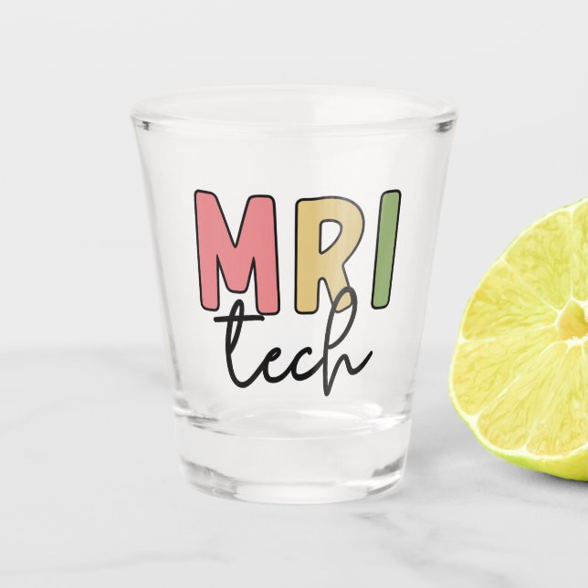 MRI Tech | MRT Technologe Radiologie Technologin  Schnapsglas (Vorderseite)