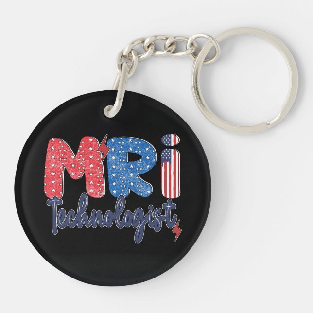 MRI Technologist Acrylic Keychain, Double Sided Schlüsselanhänger (Rückseite)