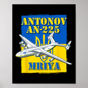 Mriya Antonow An-225 Ukraine Flugzeug Ukrainische  Poster