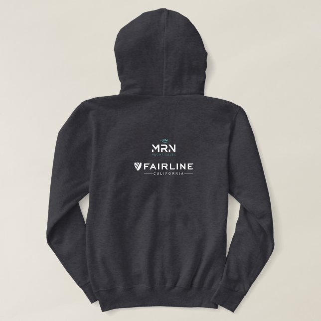 MRN - Fairline CA - Grauer Kapuzenpullover für Her Hoodie (Design Rückseite)