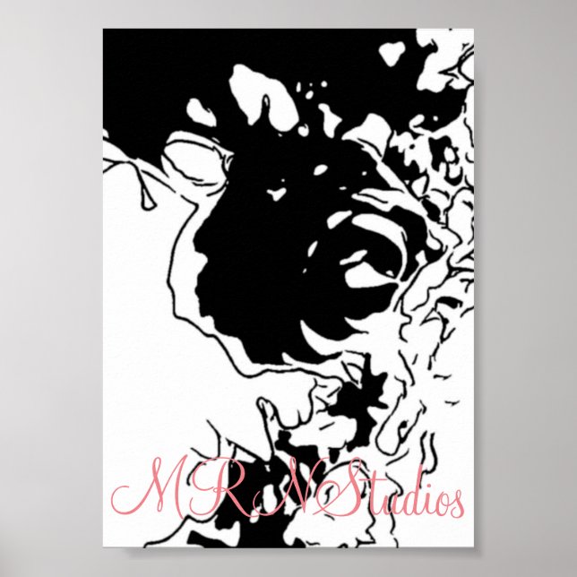 MRNStudios Blume Doodle Poster (Vorne)