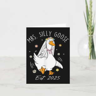 Mrs Albern Goose Couple Matching Wedding Funny Bri Karte