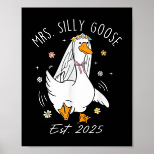 Mrs Albern Goose Couple Matching Wedding Funny Bri Poster