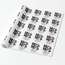 Mrs. And Mrs Bold Lesbian Personalisiert Wedding Geschenkpapier