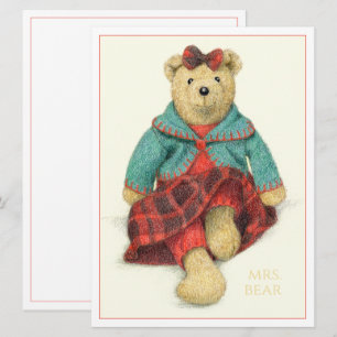 MRS. BEAR 6.5x8.75 Flachkarte Karte