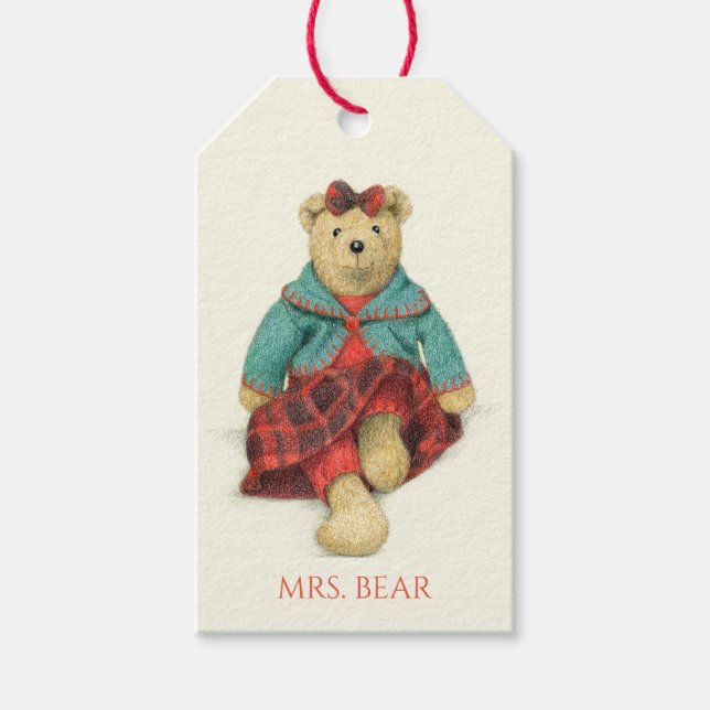 MRS. BEAR Geschenkanhänger (Vorderseite)