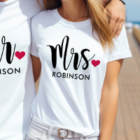 Mrs. Black Modern Script Custom Wedding Monogram