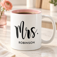 Mrs. Black Modern Script Custom Wedding