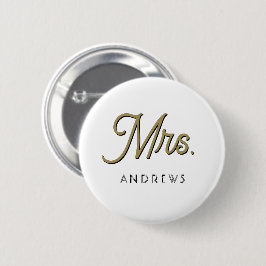 Mrs. black script und Ihr verheirateter Nachname Button