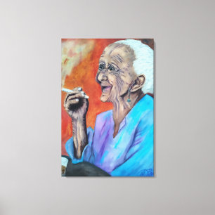 Mrs Browncup voller Geschichten Leinwanddruck