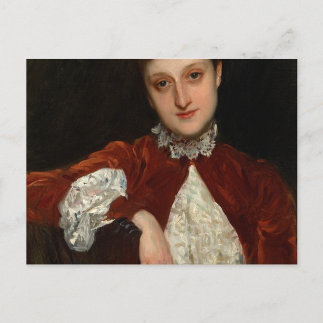 Mrs. Charles Deering, Marion Denison Whipple, 1888 Postkarte (Vorderseite)