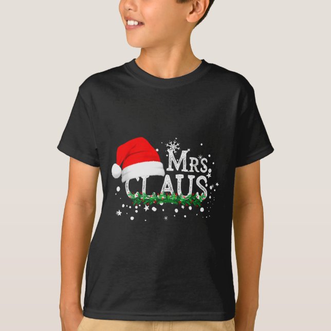Mrs Claus Christmas Couples Matching Her Xmas Paja T-Shirt (Vorderseite)