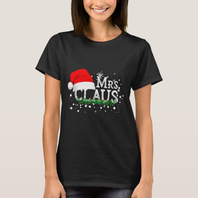 Mrs Claus Christmas Couples Matching Her Xmas Paja T-Shirt (Vorderseite)