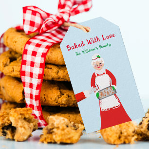 Mrs. Claus Lebkuchen mit Liebe gebacken Geschenkanhänger