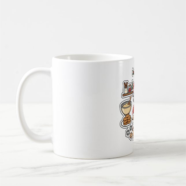 Mrs Claus Weihnachtsplätzchen Backen Kaffeetasse (Links)
