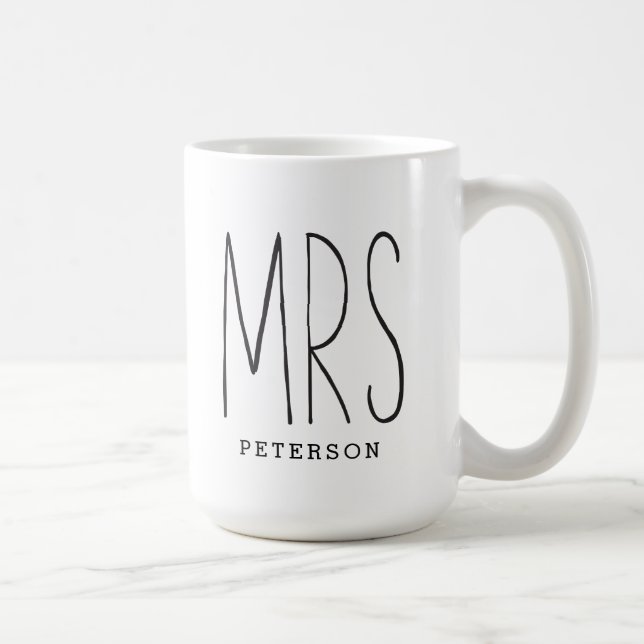 MRS Custom Couple Tasse Wedding Tasse Anniversary (Rechts)