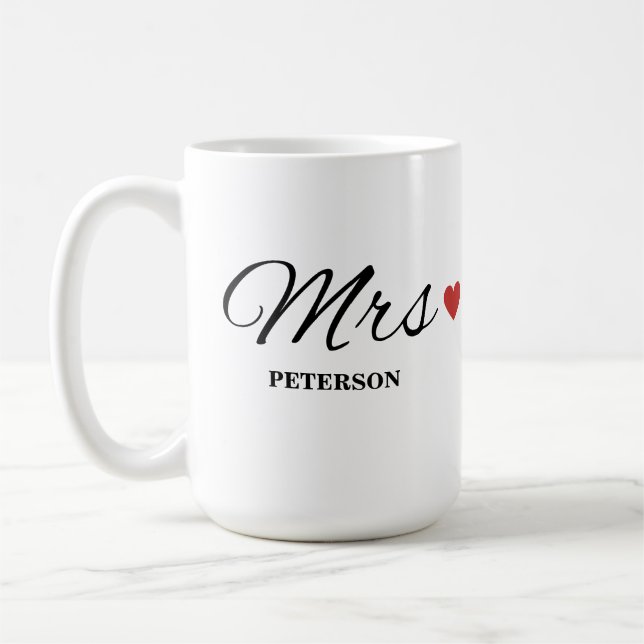 MRS Custom Couple Tasse Wedding Tasse Jahrestag (Links)