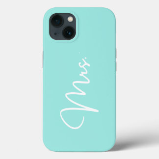 "Mrs.", Fall Turquoise iPhone Case-Mate iPhone Hülle