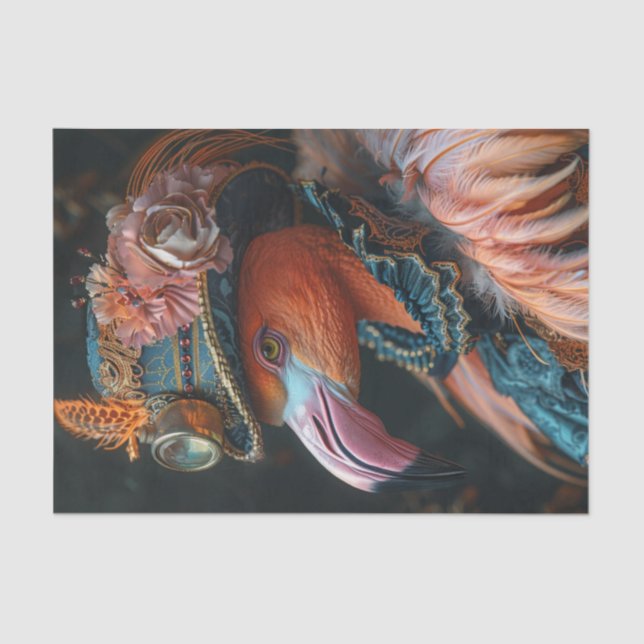 Mrs. Flamingo Seidenpapier (Vorderseite)