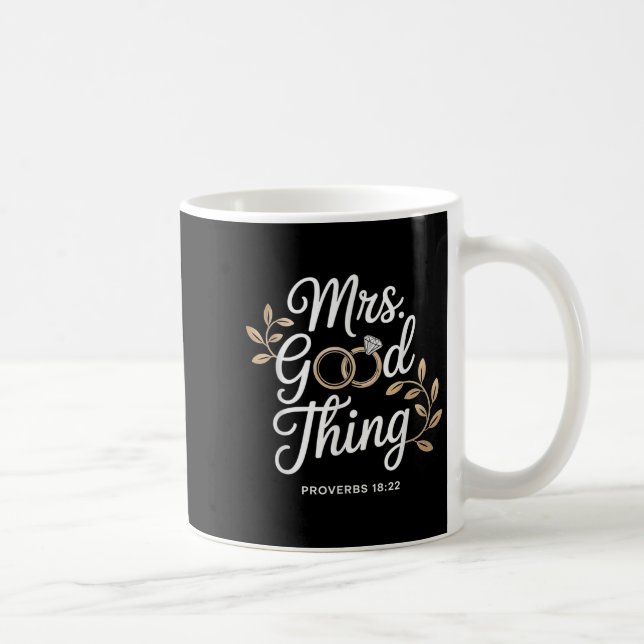 Mrs Good Thing Christian Proverbs Christian Couple Kaffeetasse (Rechts)