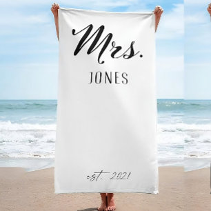 Mrs. Honeymoon Geschenk , Just Married Custom Gesc Strandtuch