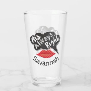 Mrs Immer Right Bride Wedding Funny Glas