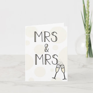 Mrs. & Mrs. Wedding Card Karte