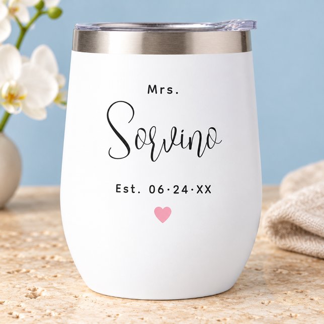 Mrs. Personalisiert Black Script Nachname Wedding (Von Creator hochgeladen)