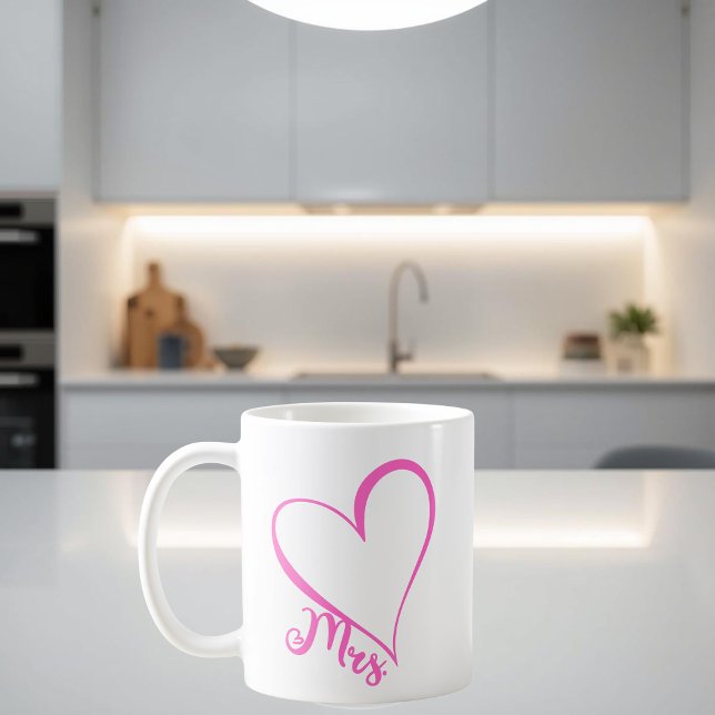 Mrs. Pink Heart Mug Kaffeetasse (Von Creator hochgeladen)