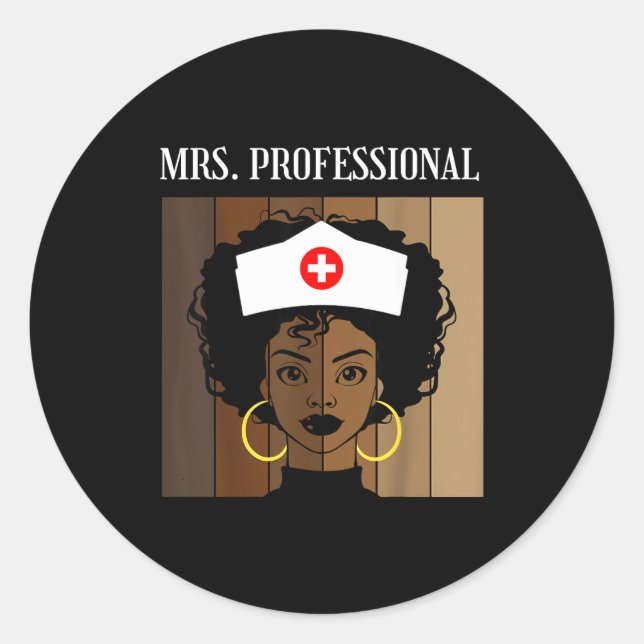 Mrs Professional Nursing Degree Nurse Profession B Runder Aufkleber (Vorderseite)