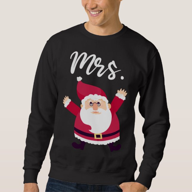Mrs Reindeer Outfit Womens Christmas Matching Coup Sweatshirt (Vorderseite)