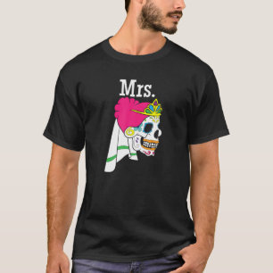 Mrs Sugar Skull Brautparty-Design Mexikanische Hoc T-Shirt
