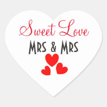 Mrs. + Sweet Liebe Red Hearts Personalisiert