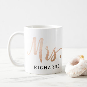 MRS. Typografie IMITATS ROSE GOLD Tasse