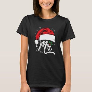 Mrs. und Mrc Santa Weihnachtspaare Matching Pajam T-Shirt