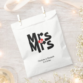 Mrs. und Mrs Modern Wedding Personalisiert Geschenktütchen