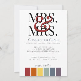 Mrs. und Mrs. Rainbow Gay Elegant Wedding Ankündigung