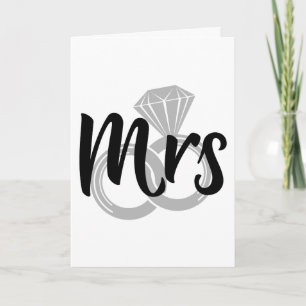Mrs. Wedding Bride Gerade verheiratet Ankündigung