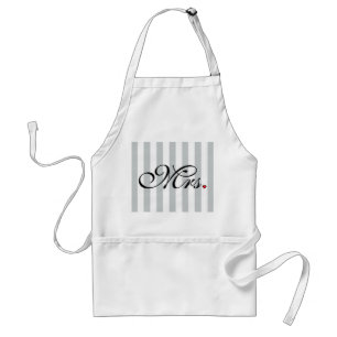Mrs. Wife Bride Click to Customize Color Stripes Schürze