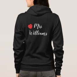 Mrs. Wifey Hoody mit Red Heart in schwarz