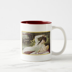 Mrs. Winslows beruhigender Sirup für Kinder Zweifarbige Tasse