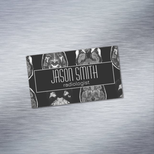 MRT des Gehirns Magnetische Visitenkarte (Beispiel)